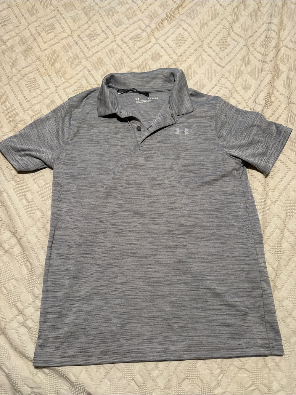 Under Armour Men’s Heather Gray Polo - Short Sleeve Performance